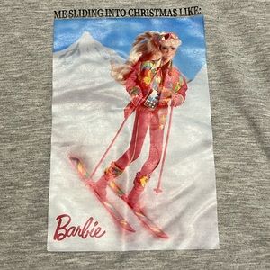 Women’s Barbie Pyjamas Cute Christmas Lounge Set Skiing Doll Meme Retro Medium